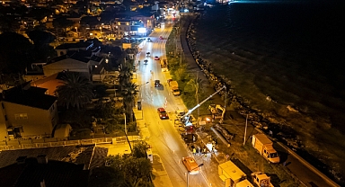 İZSU GÜZELBAHÇE- NARLIDERE HATTINDAKİ ARIZAYI GİDERDİ